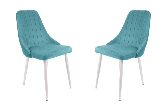 Изображение товара Комплект стульев Милан с вельветовой обивкой и стальными ножками