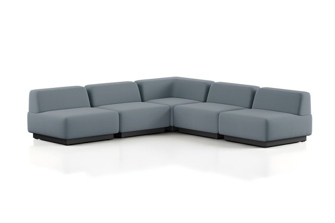 Изображение товара Модульный диван Сиб mod.6 270x70x270 см экокожа серый современный дизайн