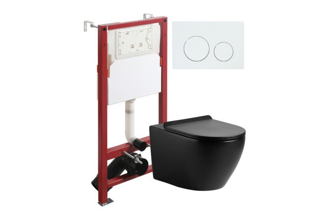 Изображение товара Подвесной унитаз с инсталляцией ATI03144+APB188 стильное и надежное решение