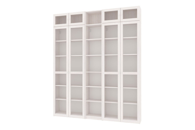 Изображение товара Книжный шкаф с антресолью Харрис со стеклянными дверцами