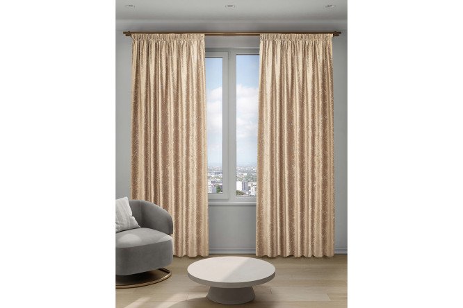Изображение товара Штора на ленте Decofest Камео 200х280 см бежевый - стильное решение для окна