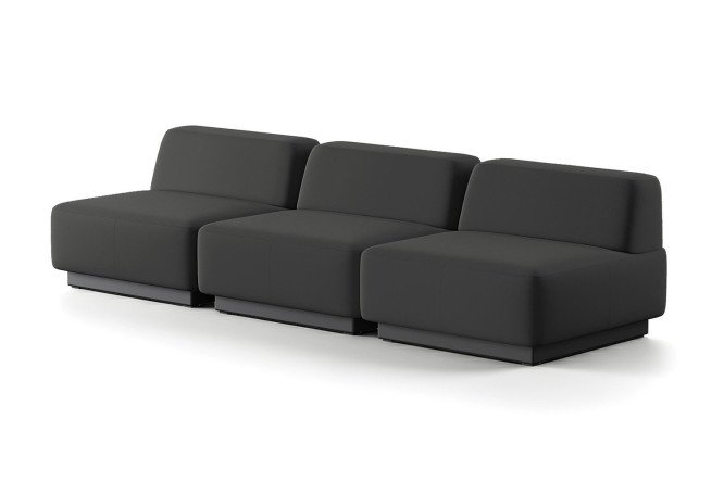 Изображение товара Диван модульный Сиб mod.2 ,270х70х90 см, экокожа черный