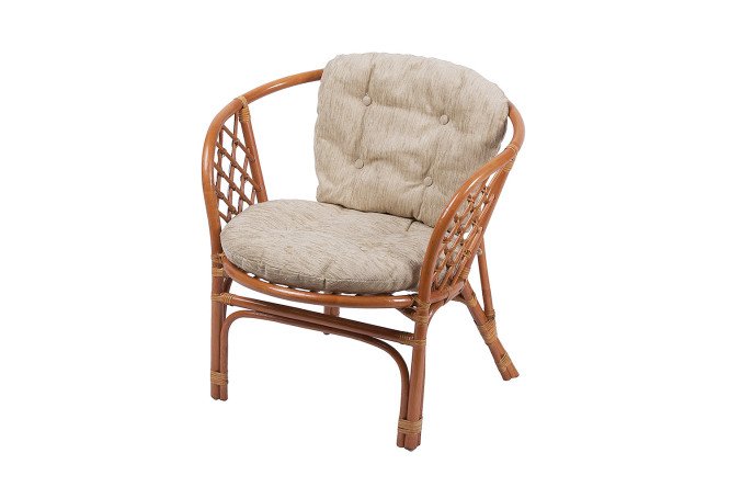 Изображение товара Современное кресло Багама 70х75х70 см с бежевыми мягкими элементами