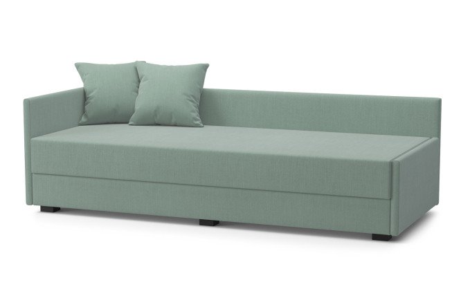 Изображение товара Тахта Нордик зеленого цвета, размеры 210х62х86 см, нагрузка 110 кг