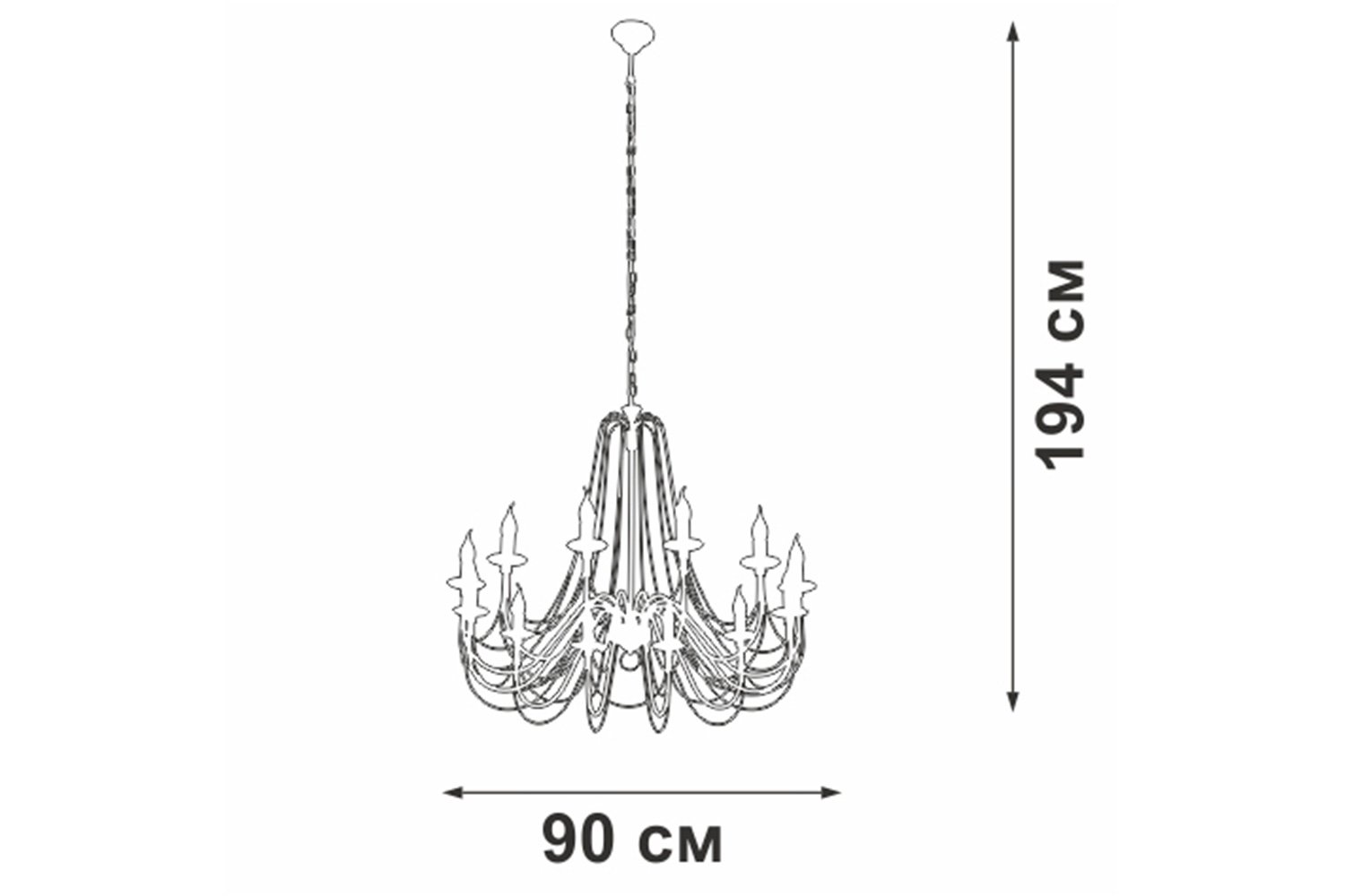 фото Люстра v1044-8/12 vitaluce