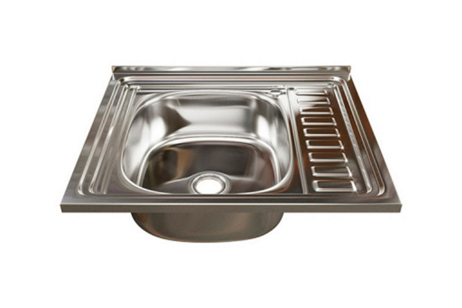 Изображение товара Накладная мойка с крылом MIXLINE 60x50x18 см из нержавеющей стали