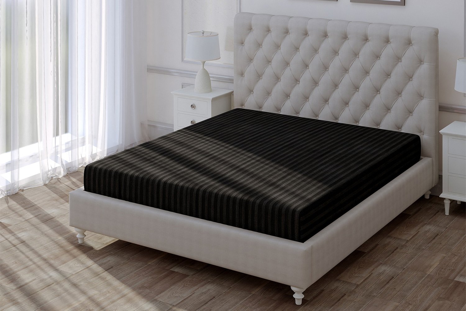Verossa Простыня Stripe Premium Black