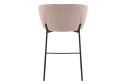 Стул барный Stool Group Тисдейл 56х94.5х56 см, цвет обивки розово-персиковый, ножек чёрный