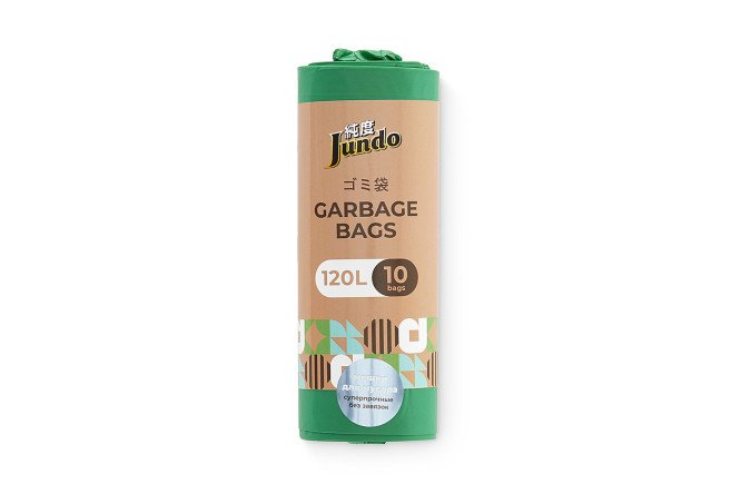 Изображение товара Мешки для мусора Garbage bags без завязок 120 л, 10 шт.