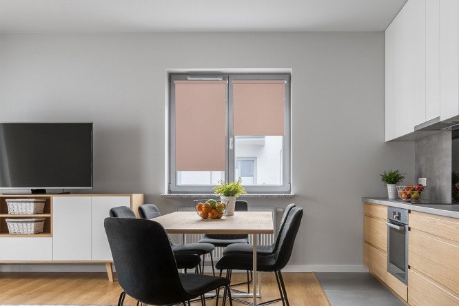 Изображение товара Рулонная штора MICASA Romano Шантунг цвет какао 61x175 см