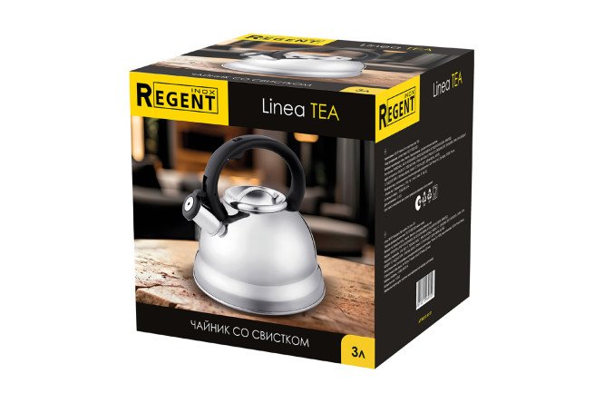 Фото 8 Чайник REGENT Inox Tea со свистком 3 л