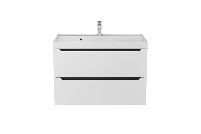 Изображение товара Подвесная тумба для ванной Tanos 80 см белый матовый с раковиной