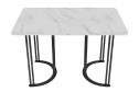 столешницы: белый мрамор, основания: чёрный