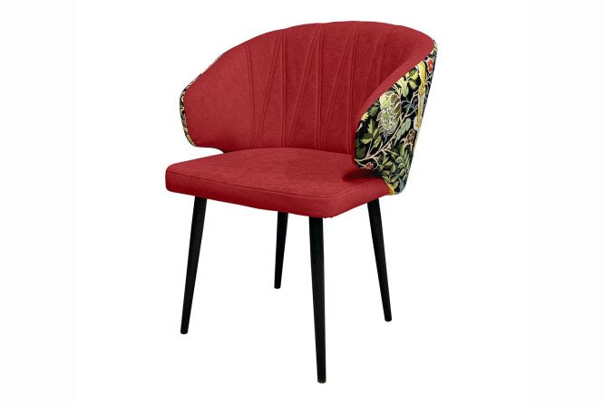 Изображение товара Стул Лион с подлокотниками 58,5х83х56 см из велюра и металла