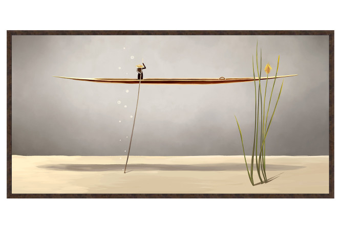 Изображение товара Репродукция в раме Баланс 103х53 см искусство для интерьера