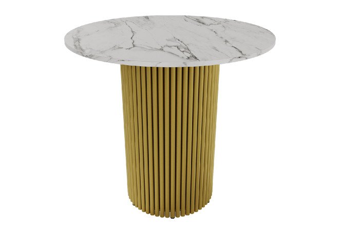 Стол GENGLASS Trubis wood с трубчатым подстольем 80х75х80 см
