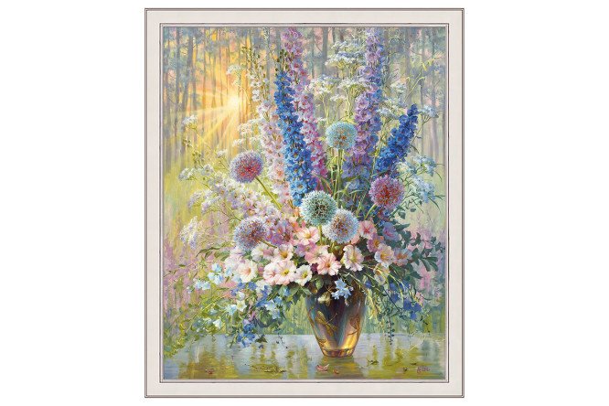 Изображение товара Репродукция в раме Аметистовый букет 40х50 см картина для интерьера