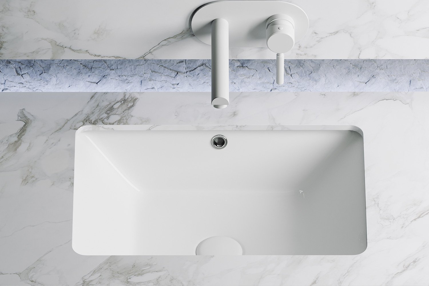 Умывальник встраиваемый снизу CERAMICANOVA Element CN6045 55х18.5х40 см