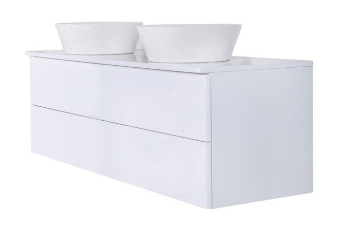 Изображение товара Подвесная тумба для ванной ORANGE Otto Ot-130TuMDF 130 см белая