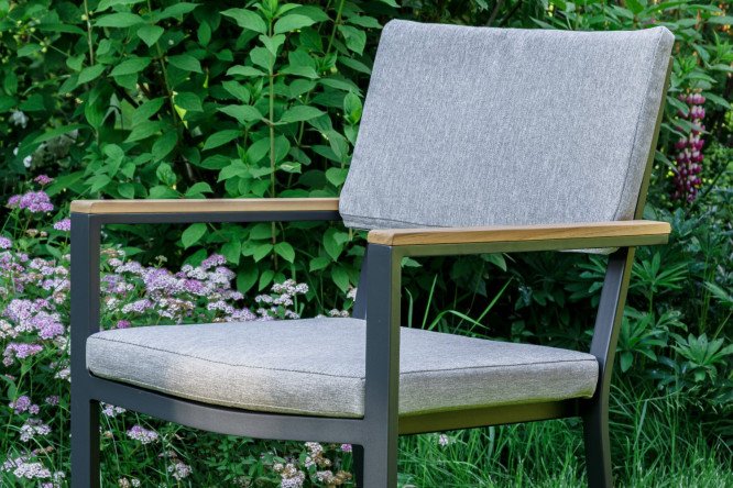 Обеденный комплект Oscar цвет каркаса чёрный, столешницы бежевый