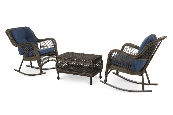 Изображение товара Набор садовой мебели Oxford с креслами-качалками синий