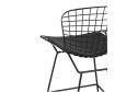 Стул полубарный Stool Group Bertoia 53х112х68 см, цвет сидушки чёрный, ножек чёрный