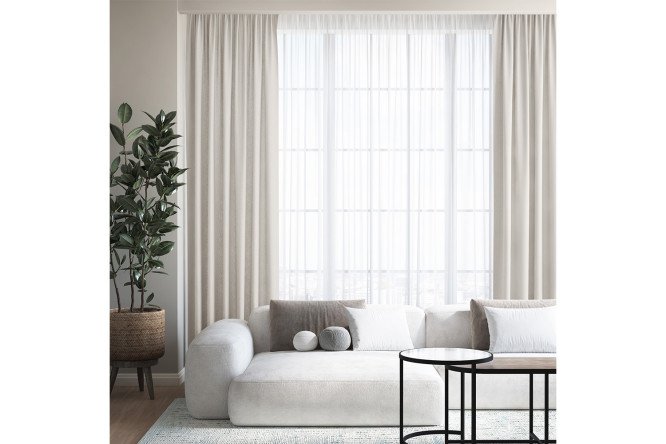 Изображение товара Штора рогожка 165х270 см цвет экрю - стильное решение для вашего интерьера