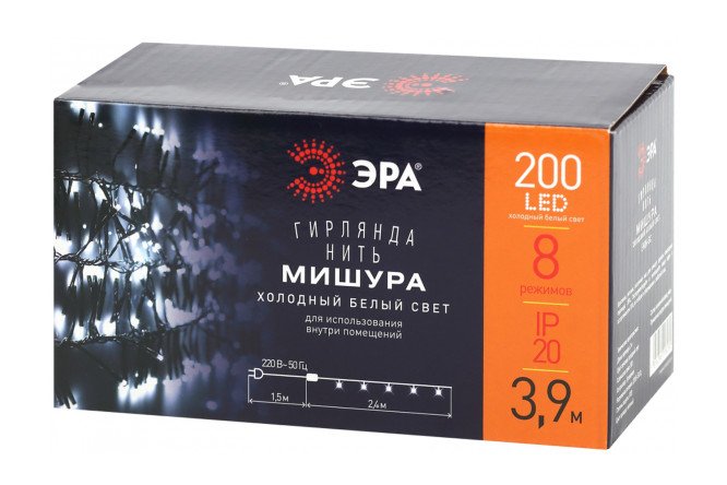 Изображение товара Гирлянда ЭРА Мишура 3.9 м