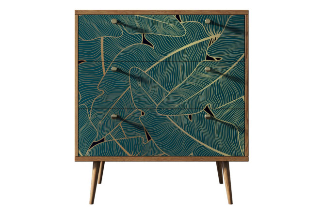 Изображение товара Комод с 3 ящиками Berber дизайн Print_41 коричневый 80х90х45 см