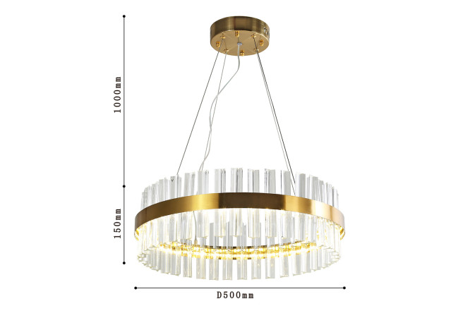 Люстра подвесная LED FAVOURITE Placerat 12.4 кв.м., 50х15х50 см, LED