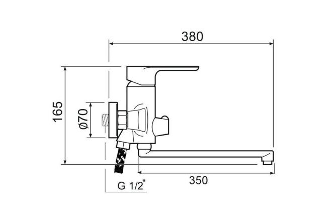 Смеситель для ванны РМС SL133 006E