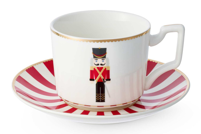 Изображение товара Чайная пара HOFF Щелкунчик на одну персону из костяного фарфора