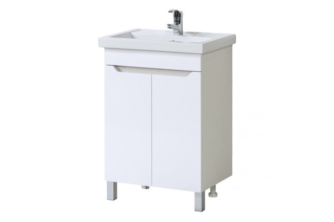 Изображение товара Тумба под умывальник АКВАЛЬ Верна АВ.60.10.60.N 56 см, цвет каркаса белый, фасада белый