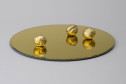 Блюдо сервировочное AGNESS Феерия Golden Mirror Стекло