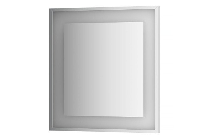 Изображение товара Зеркало настенное в багетной раме EVOFORM Ledside хром со встроенным LED-светильником, BY 2202 70х75 см