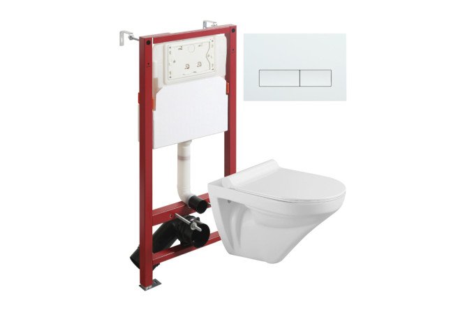 Изображение товара Унитаз с инсталляцией подвесной AGGER ATI06100+APB288