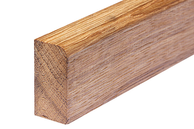 Изображение товара Плинтус из массива дуба 300х2х4 см натуральный матовый покрытие