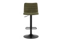 Стул барный Stool Group Tyler 45х85.5х49.5 см, цвет обивки зелёный, ножек чёрный