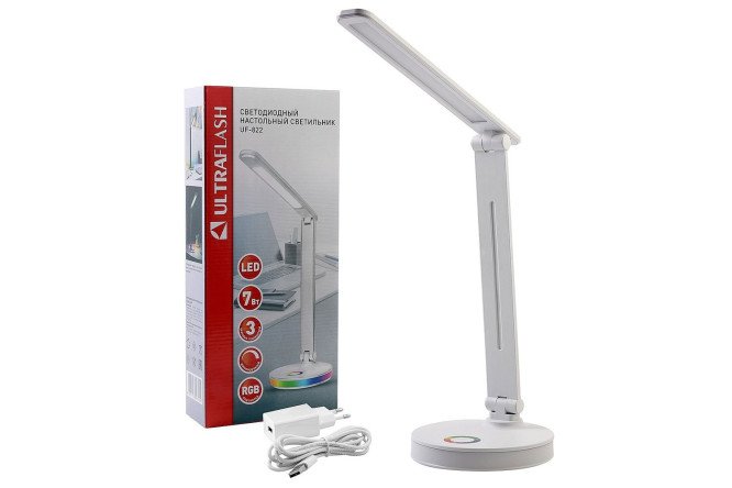 Фото 13 Светильник настольный Ultraflash UF-822 C01 LED, 7 Вт, 15.5x28.5x16 см