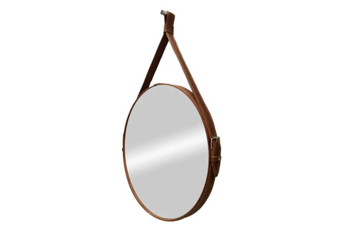 Зеркало на ремне ALCORA Accent Brown Led 65х65 см