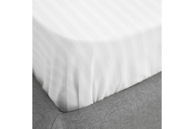 Простыня на резинке Warm White Поплин