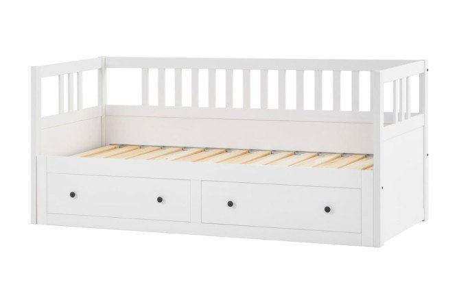 Изображение товара Кровать-кушетка Эванс с хранилищем белая современная мебель