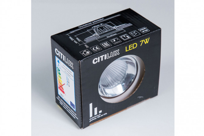 Светильник встраиваемый CITILUX Альфа 3 кв.м, 9x6x9 см, LED