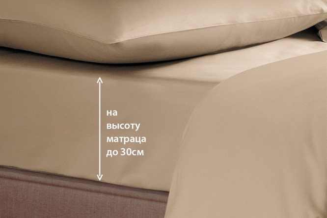 Простыня на резинке EDELSON Tencel Тенсель 120х200 см