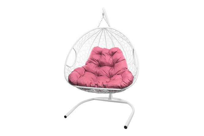 Изображение товара Кресло подвесное для двоих белое размеры 119х186х120 см