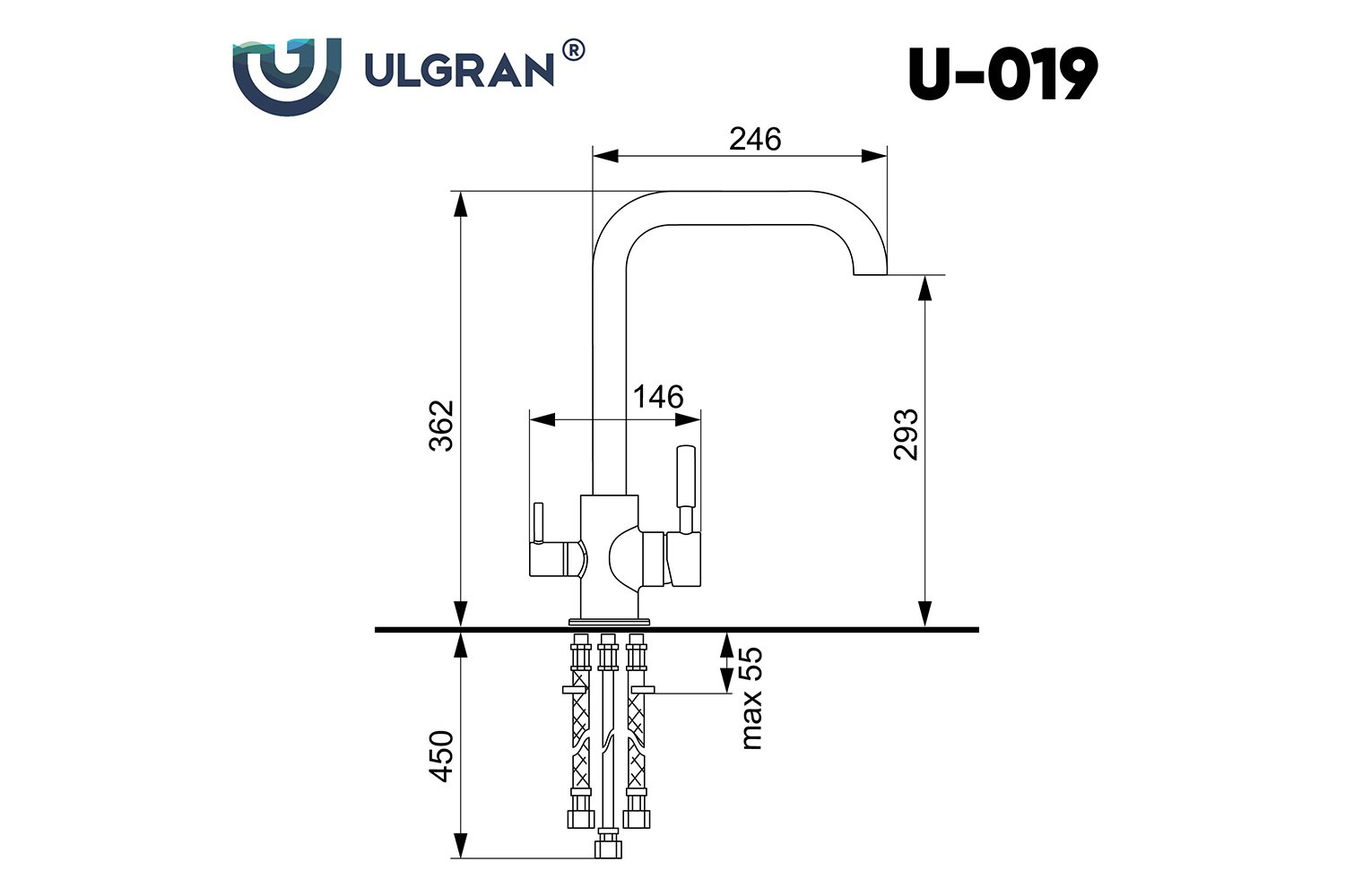 Смеситель ULGRAN Classic U-019 310