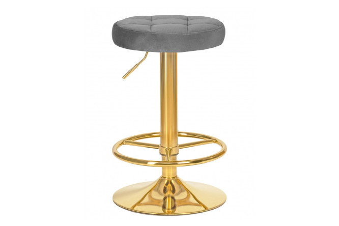 Изображение товара Барный табурет DOBRIN Bruno Gold 38.5х61х38.5 см, цвет обивки серый, ножек золотой Изображение товара Барный табурет DOBRIN Bruno Gold 38.5х61х38.5 см, цвет обивки серый, ножек золотой