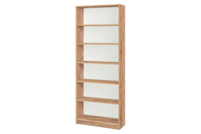 Изображение товара Стеллаж вертикальный Smart из ЛДСП 80х202х28 см дуб крафт золотой