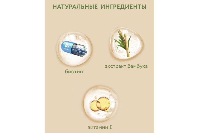 Шампунь Biodepo для восстановления и укрепления поврежденных волос натуральный с биотином и экстрактом бамбука
