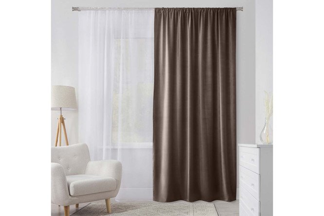 Изображение товара Штора ESTUDI BLANCO Colette 180х280 см, 1 шт., цвет кофейный